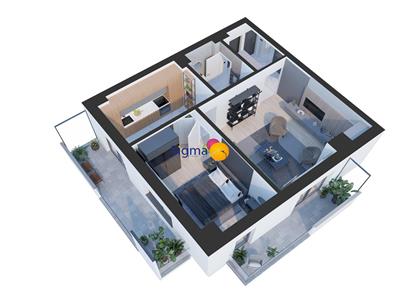 Apartament 2 camere, bloc nou, in orasModel 2C