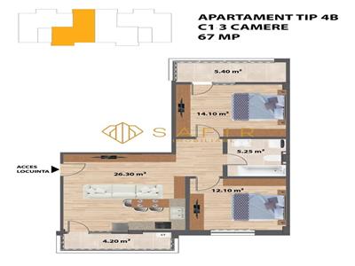 Apartament nou 3 camere  Pepinierei
