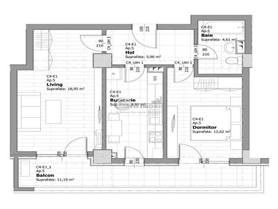Apartament cu 2 camere, decomandat, Tatarasi, 61mp, 101.000 euro