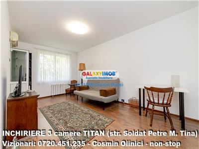 Inchiriere apartament de 3 camere TITAN (str. Soldat Petre M. Tina)