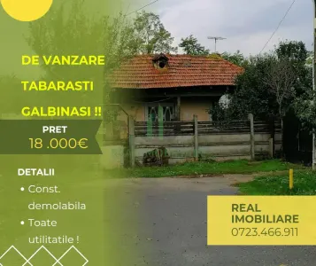 Teren + constructie demolabila- Tabarasti-Galbinasi ! - Galbinasi