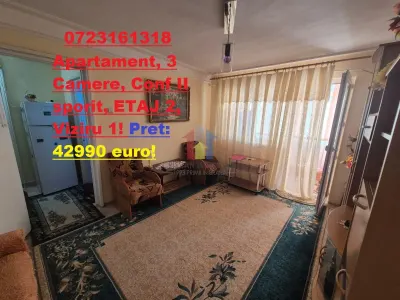 Apartament intretinut, 3 Camere, ETAJ 2, zona Viziru 1!LIBER - Braila